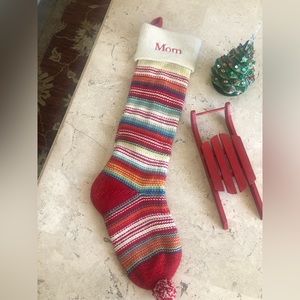 Pottery Barn oversized stocking- “Mom”